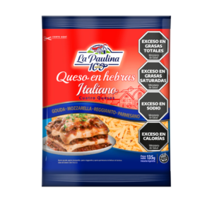 Queso Hebras Italiano La Paulina Paquete x125 g