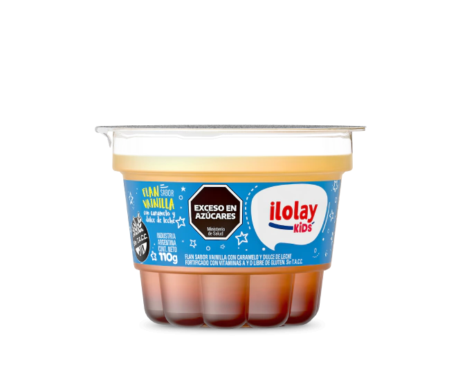Flan Vainilla C / Dulce de Leche Ilolay Pote x110 g