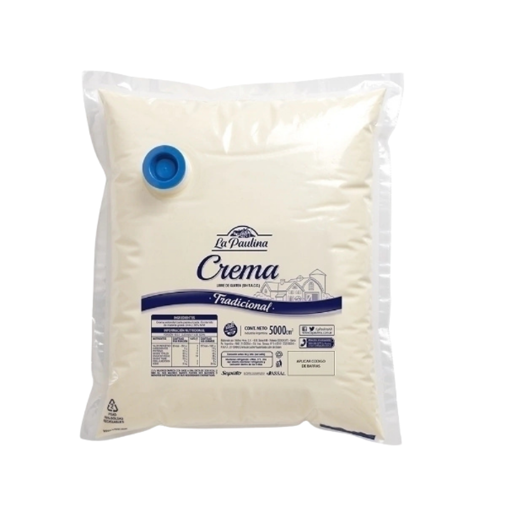 Crema De Leche Pouch x5 L La Paulina