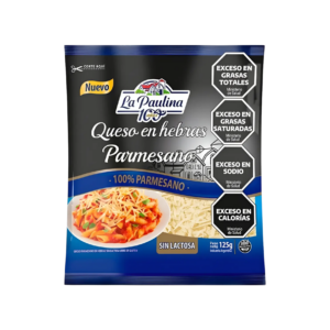 Queso Hebras Parmesano La Paulina Paquete x125 g