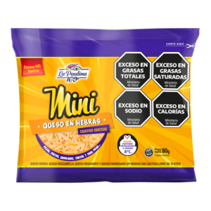 Queso Ralladito Mini Hebras La Paulina Caja 6 unidades x80 g